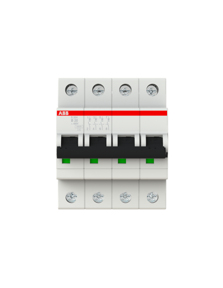 S204-B20 wyłącznik nadmiarowo-prądowy  4P  char. B  20A  6kA  AC