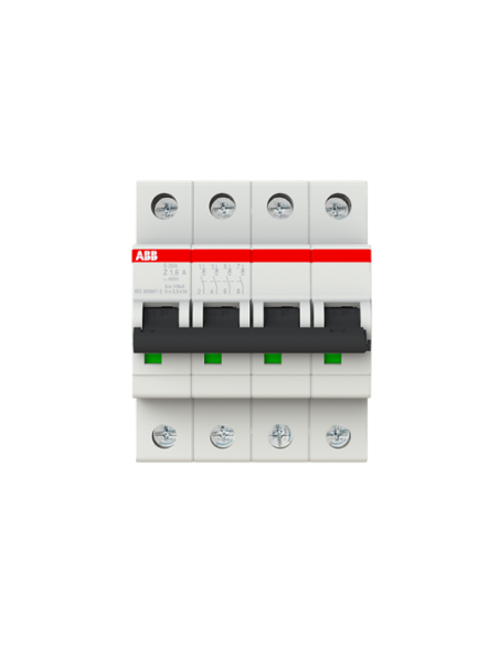 S204-Z1.6 wyłącznik nadmiarowo-prądowy  4P  char. Z  1.6A  6kA  AC