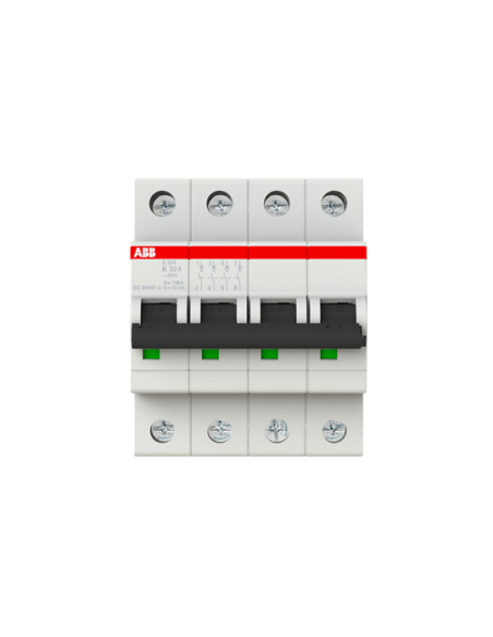 S204-K32 wyłącznik nadmiarowo-prądowy  4P  char. K  32A  6kA  AC