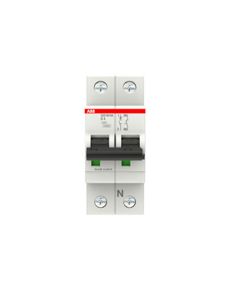 S201M-D4NA wyłącznik nadmiarowo-prądowy  1P+N  char. D  4A  10kA  AC