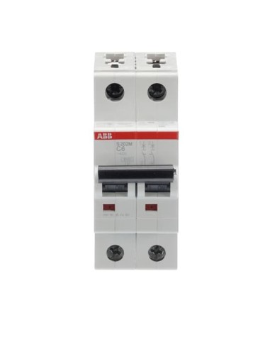 S202M-C6 wyłącznik nadmiarowo-prądowy  2P  char. C  6A  10kA  AC