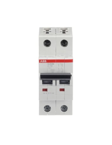S202M-C10 wyłącznik nadmiarowo-prądowy  2P  char. C  10A  10kA  AC