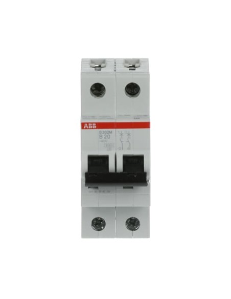 S202M-B20 wyłącznik nadmiarowo-prądowy  2P  char. B  20A  10kA  AC