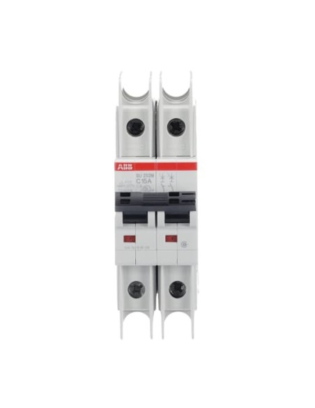 SU202M-C15 wyłącznik nadmiarowo-prądowy  2P  char. C  15A  10kA  AC