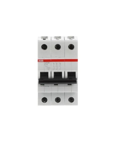 S203M-C4 wyłącznik nadmiarowo-prądowy  3P  char. C  4A  10kA  AC