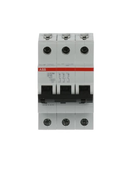 S203M-B16 wyłącznik nadmiarowo-prądowy  3P  char. B  16A  10kA  AC