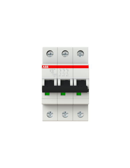S203M-B32 wyłącznik nadmiarowo-prądowy  3P  char. B  32A  10kA  AC