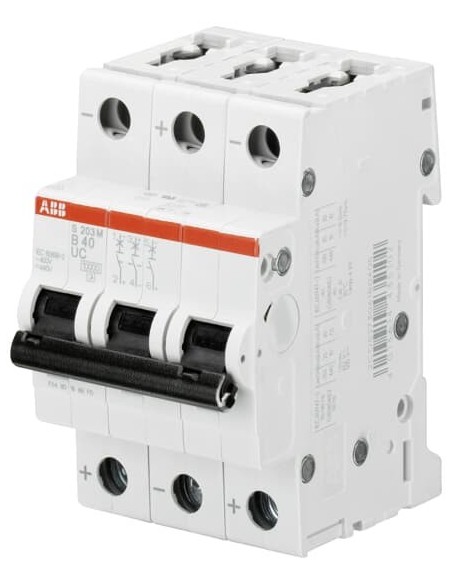 S203M-C4UC wyłącznik nadmiarowo-prądowy  3P  char. C  4A  10kA  AC DC