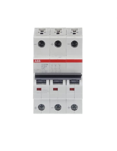 S203M-K6UC wyłącznik nadmiarowo-prądowy  3P  char. K  6A  10kA  AC DC