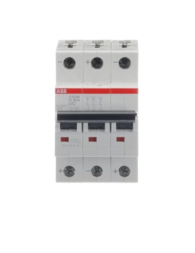 S203M-K16UC wyłącznik nadmiarowo-prądowy  3P  char. K  16A  10kA  AC DC
