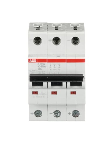 S203M-K40UC wyłącznik nadmiarowo-prądowy  3P  char. K  40A  10kA  AC DC
