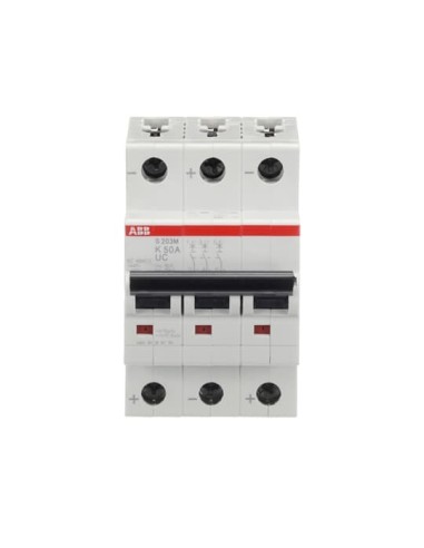 S203M-K50UC wyłącznik nadmiarowo-prądowy  3P  char. K  50A  10kA  AC DC
