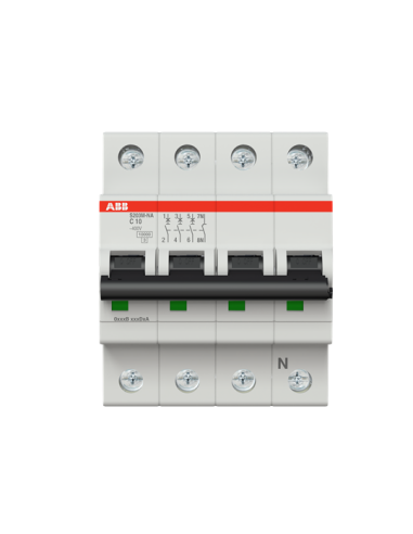 S203M-C10NA wyłącznik nadmiarowo-prądowy  3P+N  char. C  10A  10kA  AC