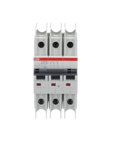 SU203M-K0.2 wyłącznik nadmiarowo-prądowy  3P  char. K  0.2A  10kA  AC