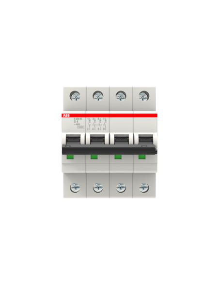 S204M-D4 wyłącznik nadmiarowo-prądowy  4P  char. D  4A  10kA  AC