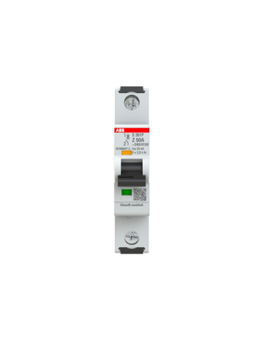 S301P-Z50 wyłącznik nadmiarowo-prądowy  1P  char. Z  50A  15kA  AC
