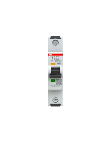 S301P-C1.6 wyłącznik nadmiarowo-prądowy  1P  char. C  1.6A  25kA  AC