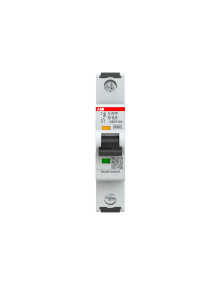 S301P-D0.5 wyłącznik nadmiarowo-prądowy  1P  char. D  0.5A  25kA  AC