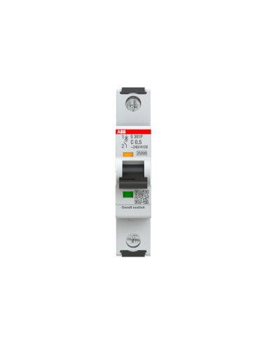 S301P-C0.5 wyłącznik nadmiarowo-prądowy  1P  char. C  0.5A  25kA  AC