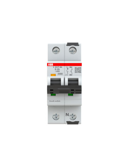 S301P-D25NA wyłącznik nadmiarowo-prądowy  1P+N  char. D  25A  25kA  AC