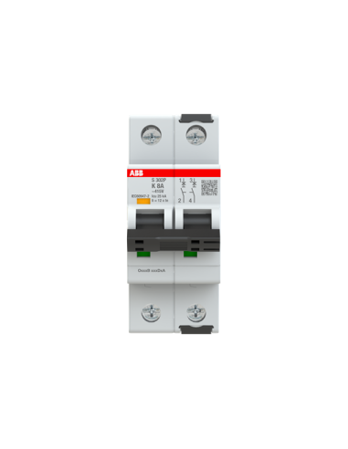 S302P-K8 wyłącznik nadmiarowo-prądowy  2P  char. K  40A  20kA  AC
