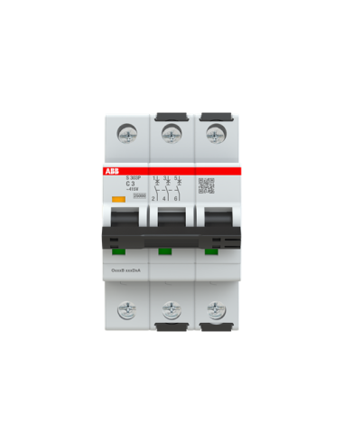 S303P-C3 wyłącznik nadmiarowo-prądowy  3P  char. C  3A  25kA  AC