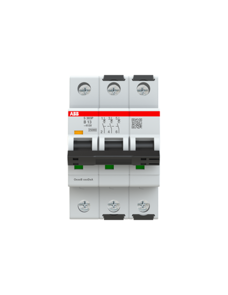 S303P-B13 wyłącznik nadmiarowo-prądowy  3P  char. B  13A  25kA  AC