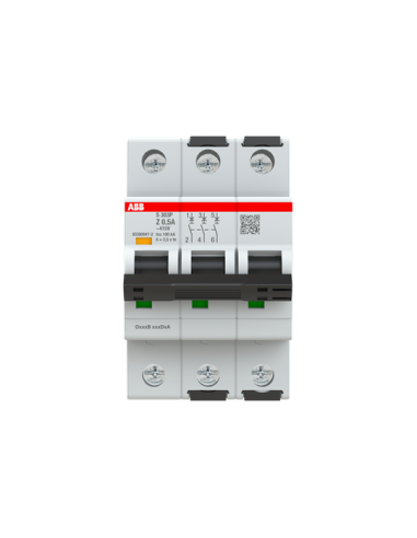 S303P-Z0.5 wyłącznik nadmiarowo-prądowy  3P  char. Z  0.5A  25kA  AC