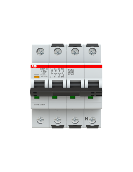 S303P-Z40NA wyłącznik nadmiarowo-prądowy  3P+N  char. Z  8A  25kA  AC