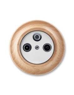 5011K-C00403 50^GNIAZDO TV RAD I SAT KOŃCOWE KOŃCOWE-DECENTO-BIAŁY BUK NATURALNY