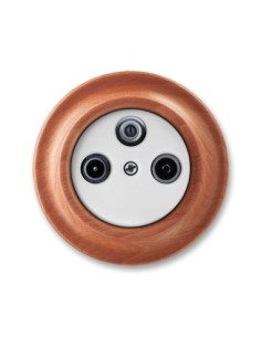 5011K-C00403 52^GNIAZDO TV RAD I SAT KOŃCOWE KOŃCOWE-DECENTO-BIAŁY CZEREŚNIA