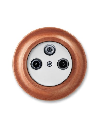 5011K-C00403 52^GNIAZDO TV RAD I SAT KOŃCOWE KOŃCOWE-DECENTO-BIAŁY CZEREŚNIA