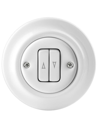 3559K-C88345^PRZYCISK ZWIERNY ŻALUZJOWY BEZŚRUBOWE PODŁĄCZANIE PRZEWODÓW -DECENTO-