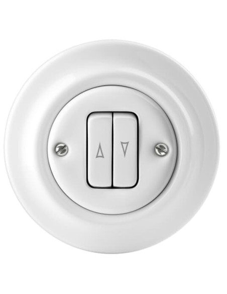 3559K-C88345^PRZYCISK ZWIERNY ŻALUZJOWY BEZŚRUBOWE PODŁĄCZANIE PRZEWODÓW -DECENTO-