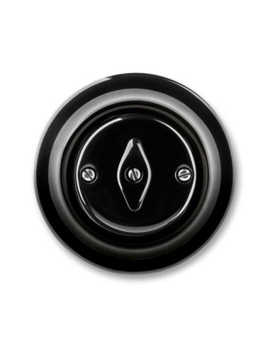 3560K-C07345 N^WYŁĄCZNIK OBROTOWY KRZYŻOWY -DECENTO-CZARNY PORCELANA