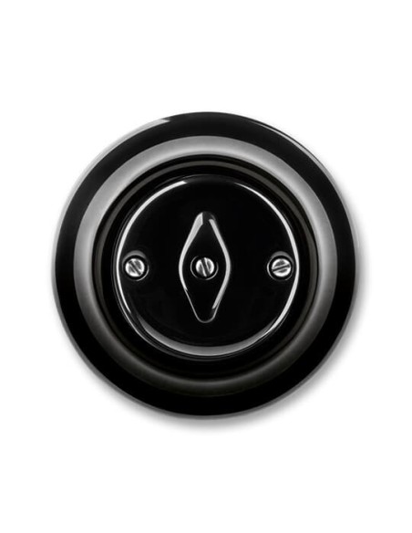 3560K-C07345 N^WYŁĄCZNIK OBROTOWY KRZYŻOWY -DECENTO-CZARNY PORCELANA