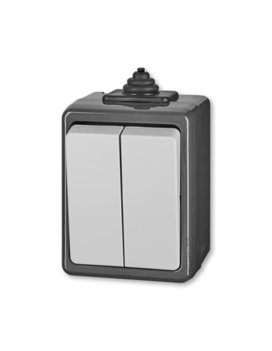 3553-05929 S^WYŁĄCZNIK ŚWIECZNIKOWY IP44 -CLASSIC-SZARY