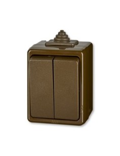 3553-05929 H^WYŁĄCZNIK ŚWIECZNIKOWY DO MONTAŻU NATYNKOWEGO -CLASSIC-BRĄZOWY