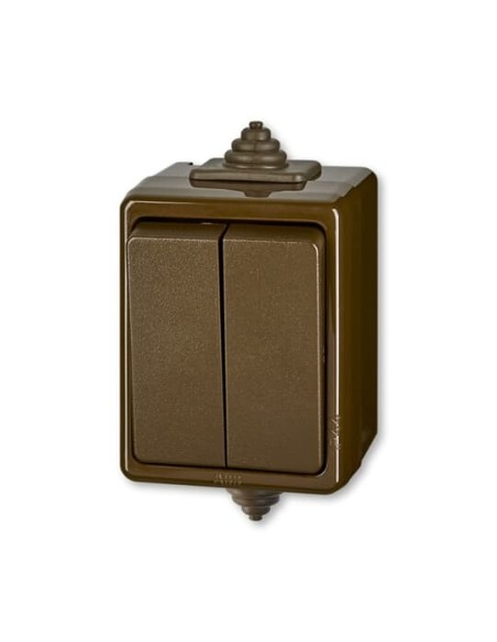 3553-52929 H^WYŁACZNIK SCHODOWY PODWÓJNY DO MONTAŻU NATYNKOWEGO-CLASSIC-BRĄZOWY