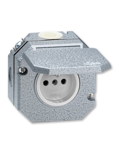 5518-2750  gniazdo z bolcem pojedyncze n t IP55  Garant szary