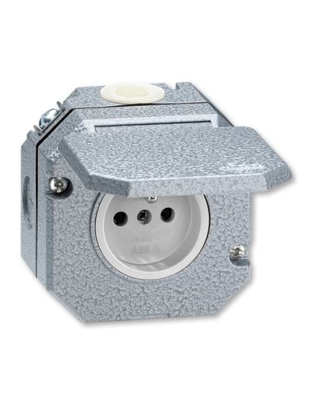 5518-2750  gniazdo z bolcem pojedyncze n t IP55  Garant szary