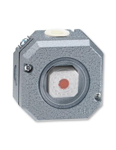 3558-02752  łącznik dwubiegunowy z lampką czerw. n t IP66  Garant szary