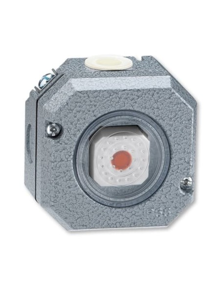 3558-02752  łącznik dwubiegunowy z lampką czerw. n t IP66  Garant szary