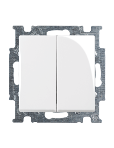 2006 6 6 UC-92-507^WYŁĄCZNIK Z KLAWISZEM PODWÓJNY SCHODOWY  Basic55 kremowy