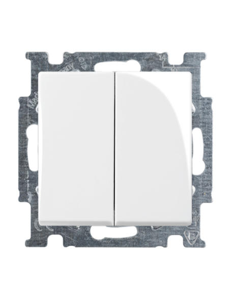 2006 6 6 UC-92-507^WYŁĄCZNIK Z KLAWISZEM PODWÓJNY SCHODOWY  Basic55 kremowy