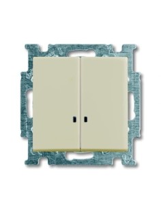 2006 5 UCGL-92-507^WYŁĄCZNIK Z KLAWISZEM ŚWIECZNIKOWY Z LAMPKĄ NEONOWĄ.  Basic55 kremowy