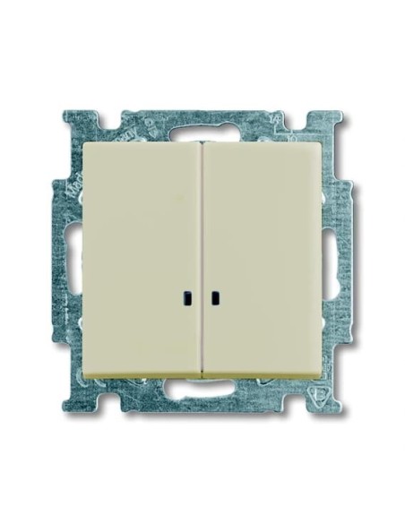 2006 5 UCGL-92-507^WYŁĄCZNIK Z KLAWISZEM ŚWIECZNIKOWY Z LAMPKĄ NEONOWĄ.  Basic55 kremowy