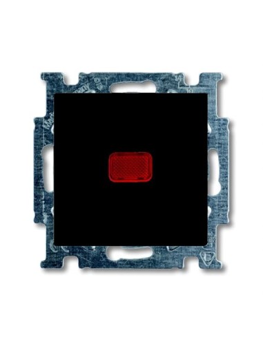 2006 6 UCK-95-507^WYŁĄCZNIK Z KLAWISZEM SCHODOWY Z ZACISKIEM N Z LAMPKĄ NEONOWĄ.  Basic55 czarny château