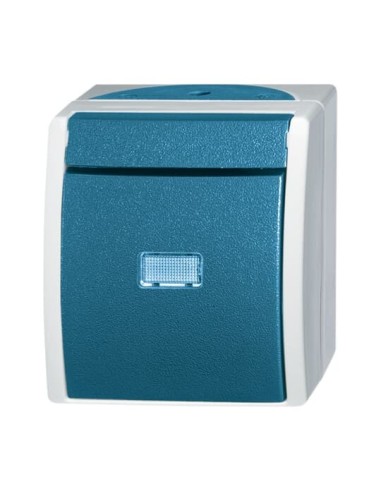 2601 6 WGL-53^WYŁĄCZNIK KOŁYSKOWY SCHODOWY Z NEUTRALNYM (PRZEZROCZYSTYM) OKIENKIEM. STOPIEŃ OCHRONY: IP44 -OCEAN-SZARY ZIELONO-