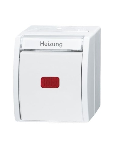 2601 2 SKWNH-54^WYŁĄCZNIK Z PODŚWIETLENIEM KONTROLNYM WYŁĄCZNIK AWARYJNY OGRZEWANIA 2-BIEGUNOWY Z CZERWONYM OKIENKIEM. Z LAMPKĄ